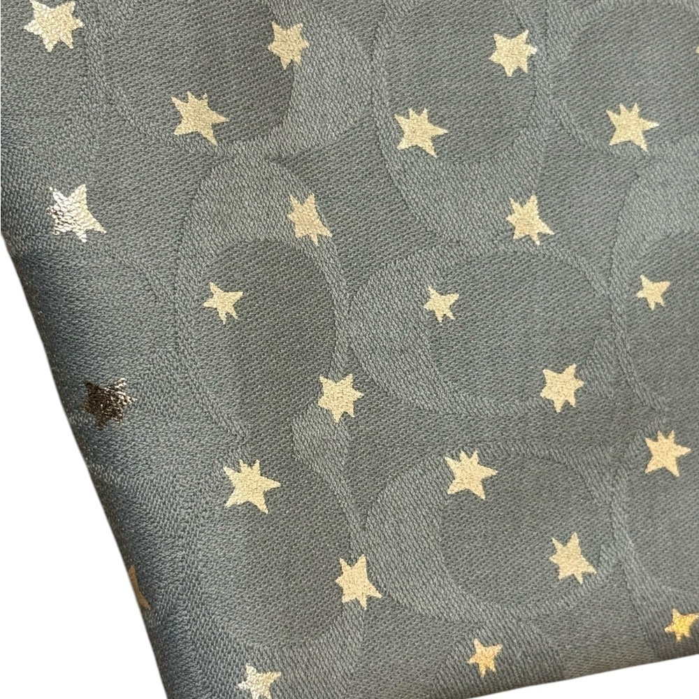 Metallic Star Celestial Signature Logo Scarf in Blue and Silver - Picture 6 of 9